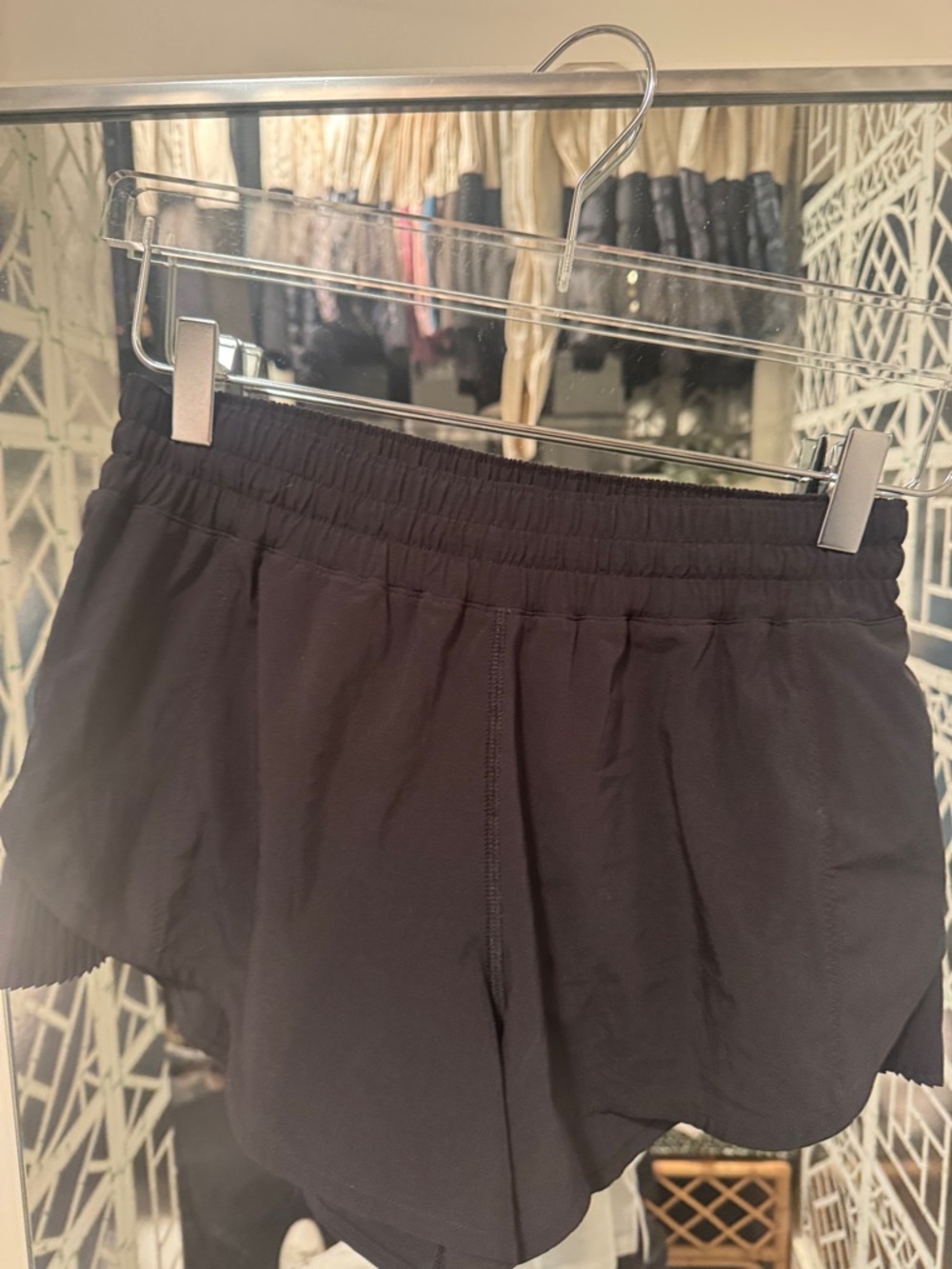 Black Women's Elastic Waist Running Shorts